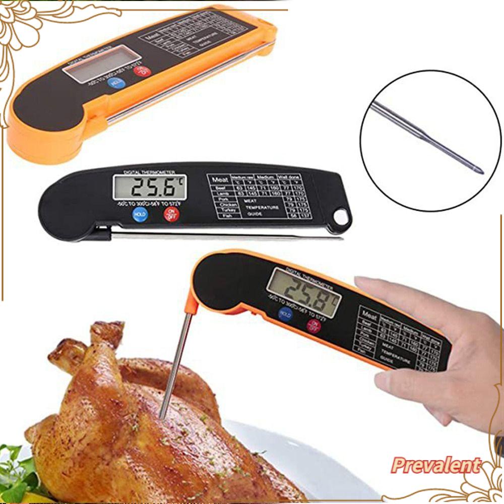 Preva Termometer Digital Stainless Steel Rumah Tangga Ultrathin Barbekyu Makanan Probe Suhu