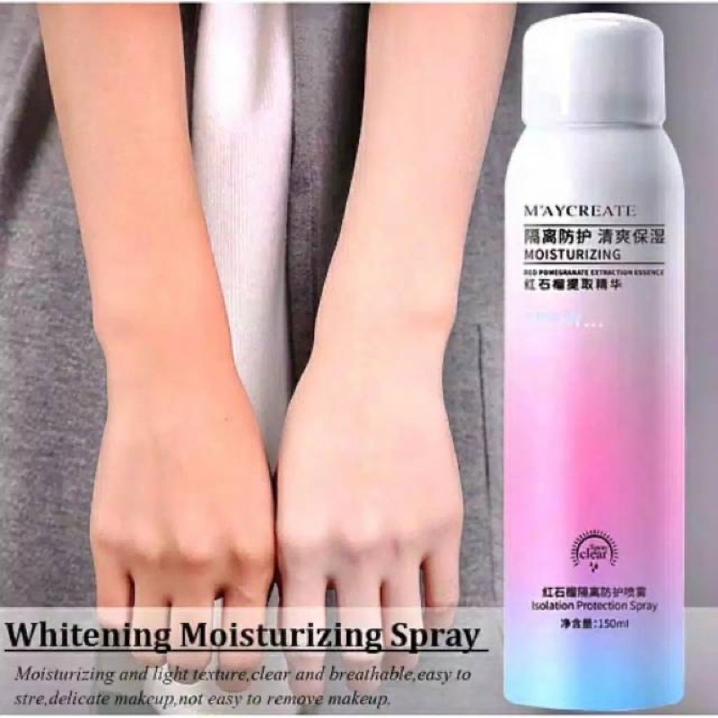 MAYCREATE WHITENING SPRAY semprot pemutih SUDAH BPOM