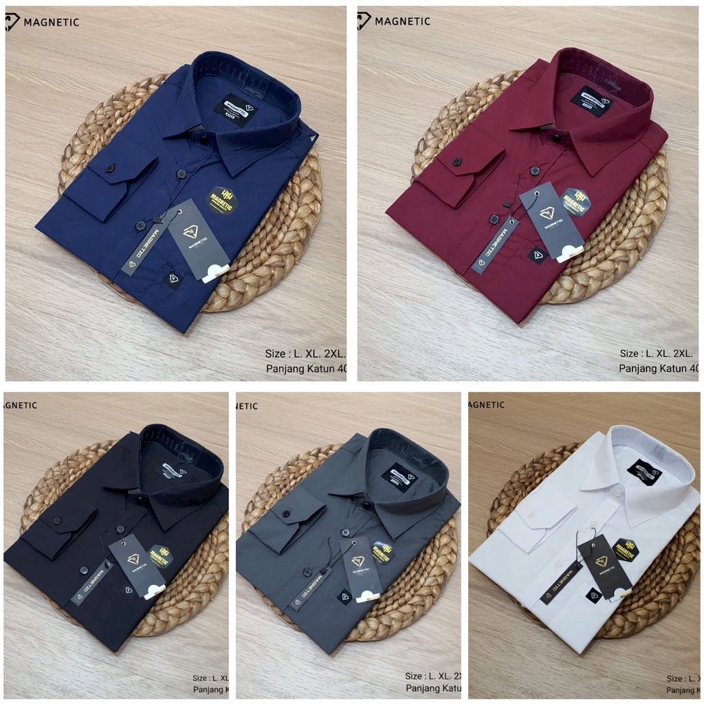 Kemeja panjang polos pria premium quality