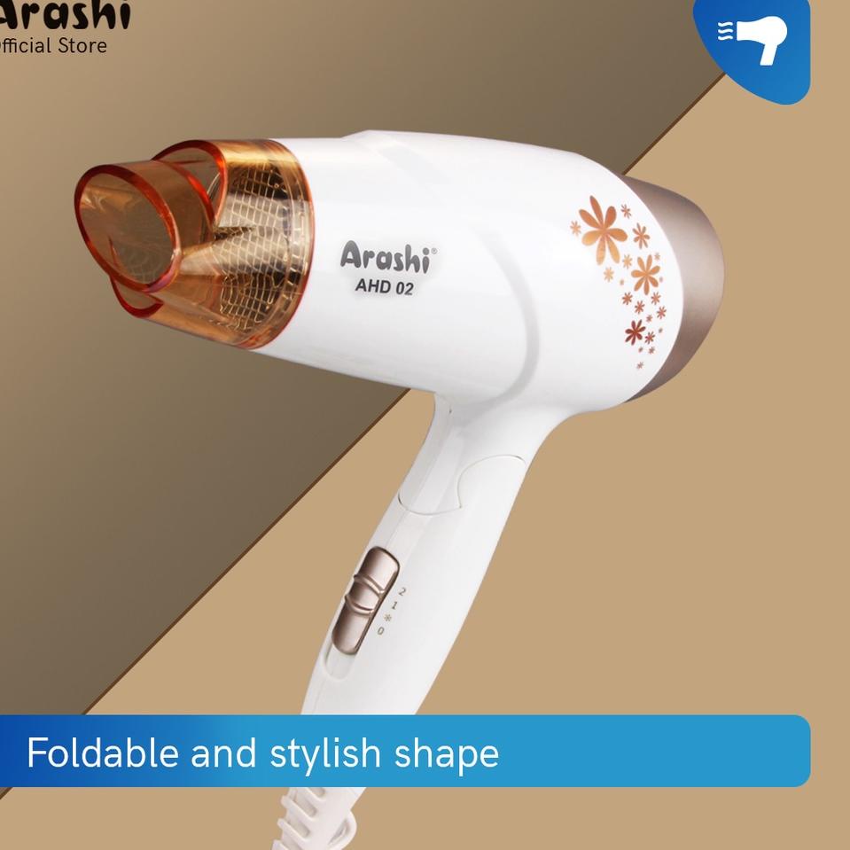 Terlaris Arashi AHD 02 Hair Dryer Pengering Rambut 500W