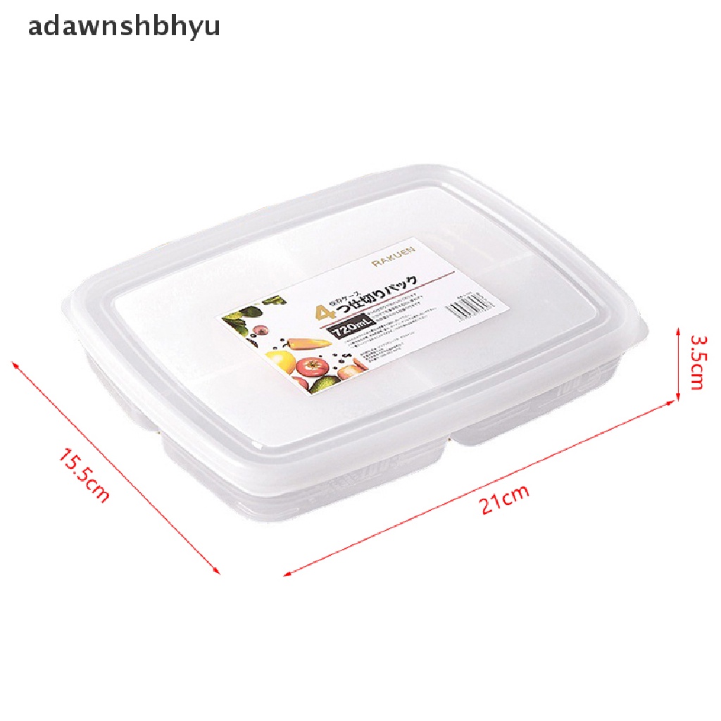 Adawnshbhyu Kulkas Daging Beku Kotak Penyimpanan Empat Kompartemen Food-grade Freezer Box ID