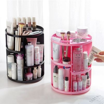 Rak Kosmetik Putar 360° / Wadah Tempat Penyimpanan Alat Make Up Skincare Aksesoris Aestetic Cosmetic Organizer Rotatable 360 Degree [MF]