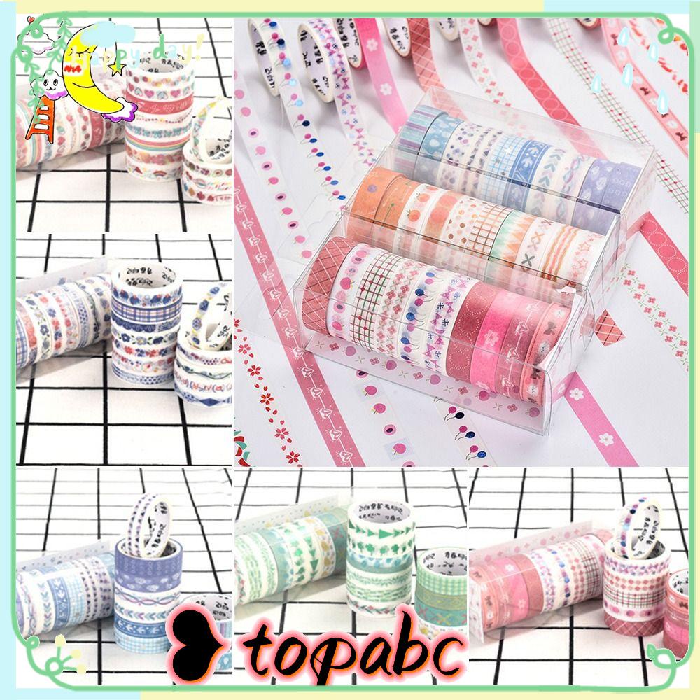 Top 12Rolls/Set Washi Tape Baru Sastra Scrapbooking Gadis Hati Kecil Segar Kreatif Alat Tulis DIY Bahan