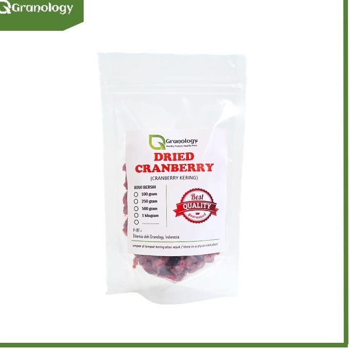 

[PRODUK GD6GG] Cranberry Kering / Dried Cranberry (100 Gram) by Granology SQH