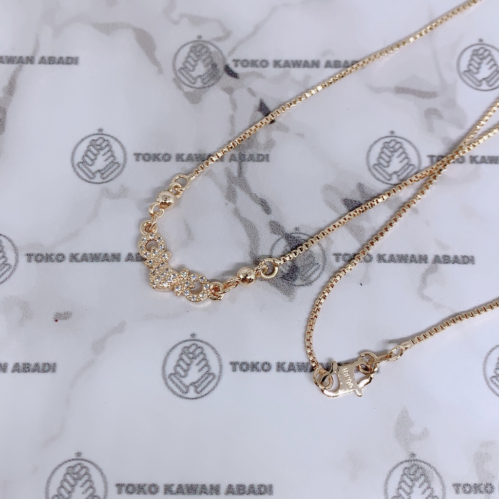 Kalung Xuping Gold Perhiasan Fashion Wanita liontin Bunga Mutiara *07