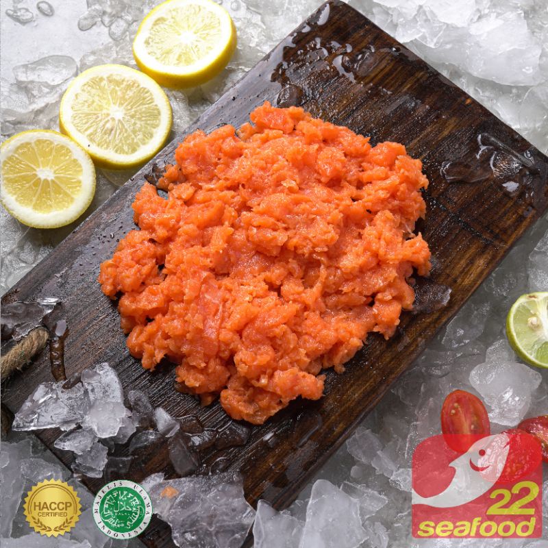 

Salmon Mince Meat 500 gr / Salmon Daging Halus / Seafood 22