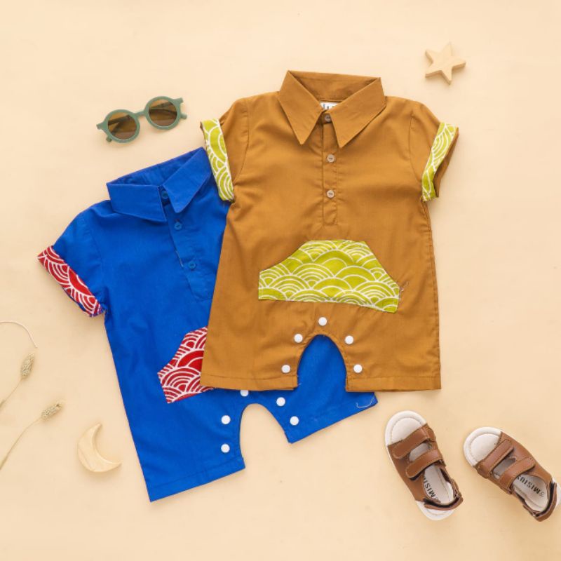 (JWE) BombayRomper - Romper bayi laki-laki - Romper Batik -Romper