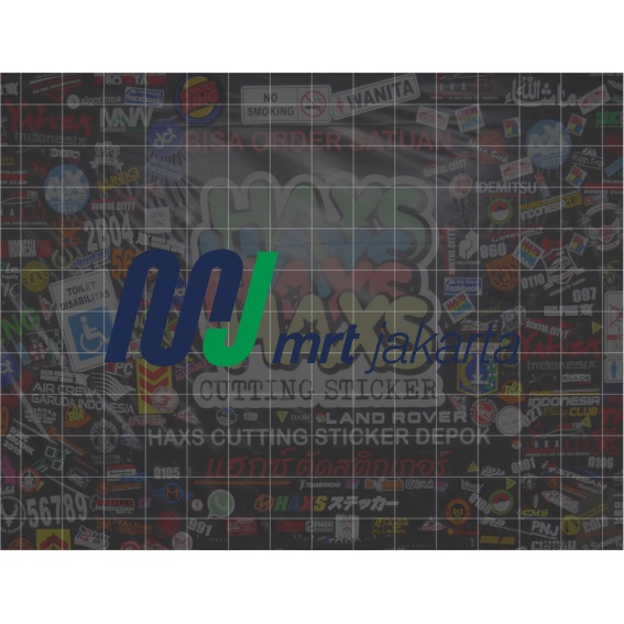 Cutting Sticker MRT Jakarta Ukuran 10 Cm Untuk Motor Mobil
