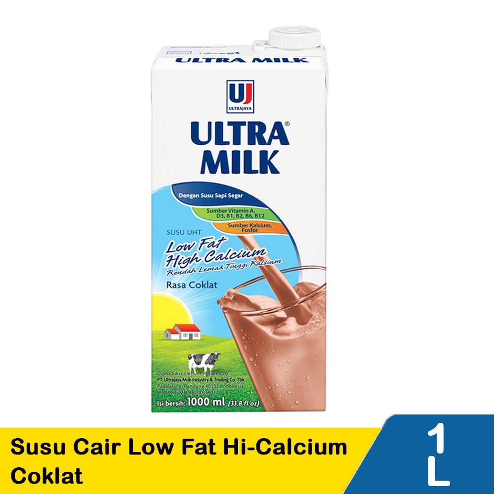 

Ultra Susu Cair Low Fat Hi Calcium Coklat 1000 ml