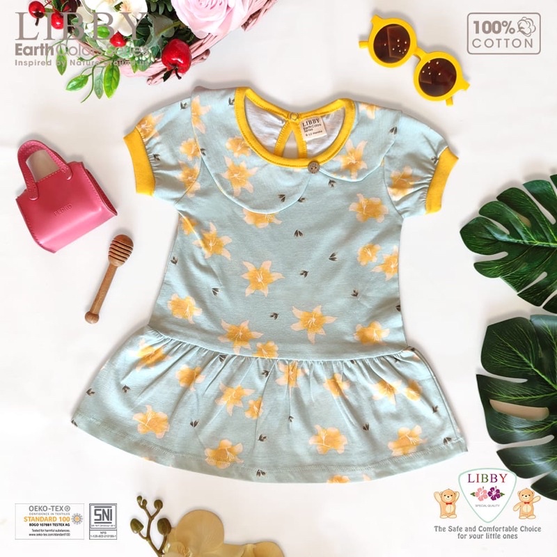 LIBBY ANNA DRESS dan LILY DRESS / dress cotton anak perempuan dlusia 6bulan - 6tahun