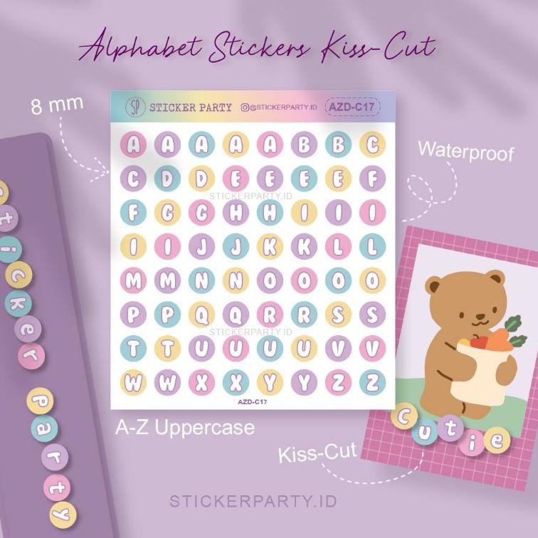 

↱ [Sticker Party] Stiker Huruf Alfabet Abjad Bulat 0,8CM Warna Marshmallow Waterproof Polco Casing HP AZDC17 AZDC18 ㊪