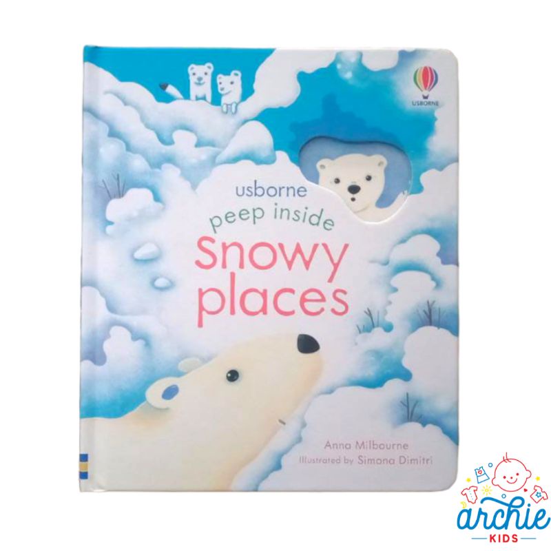 Usborne Peep Inside Snowy Places English Book Buku Anak Bahasa Inggris