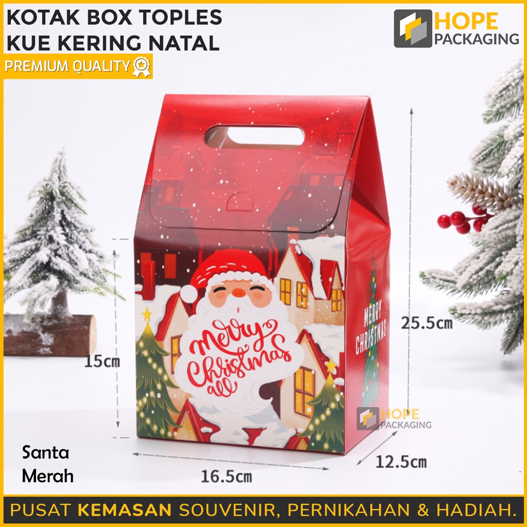 Dus Jinjing Hampers Natal Box Toples / Kotak Kue Kering Packaging