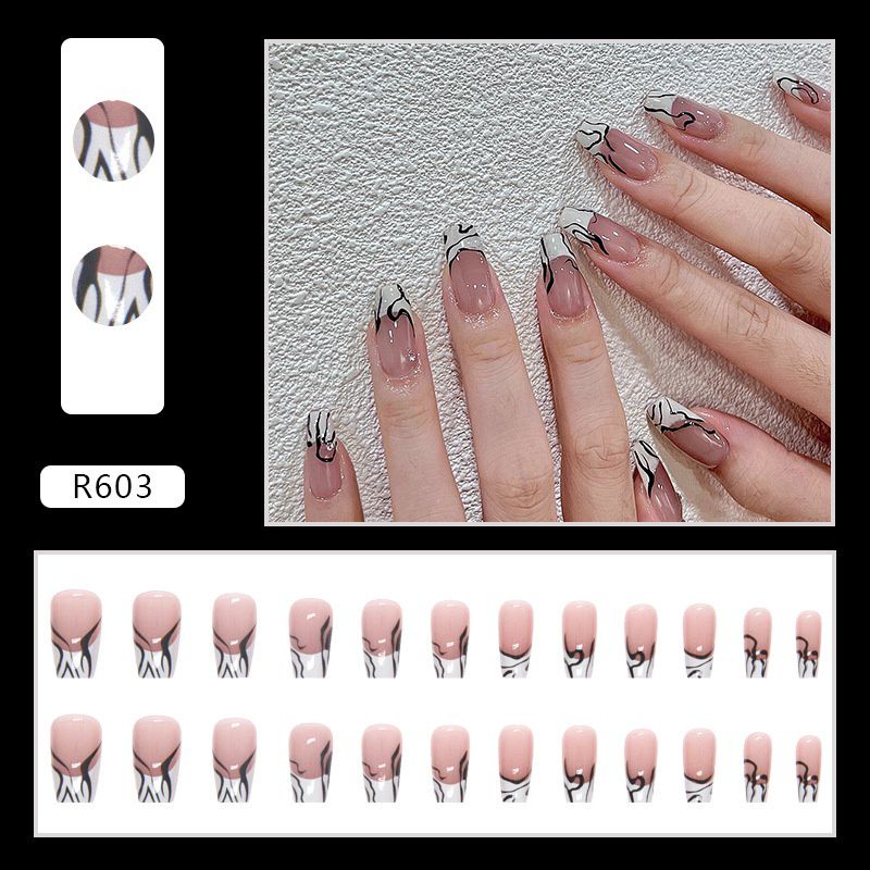 Fake Nails Art / Kuku Palsu 24 pcs (R601-R700) FREE LEM CAIR 2gr