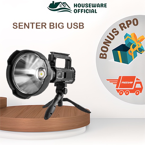 SENTER GENGGAM X2000 TEKNOLOGI JERMAN - Senter LED super terang daya tinggi menyoroti baterai built-