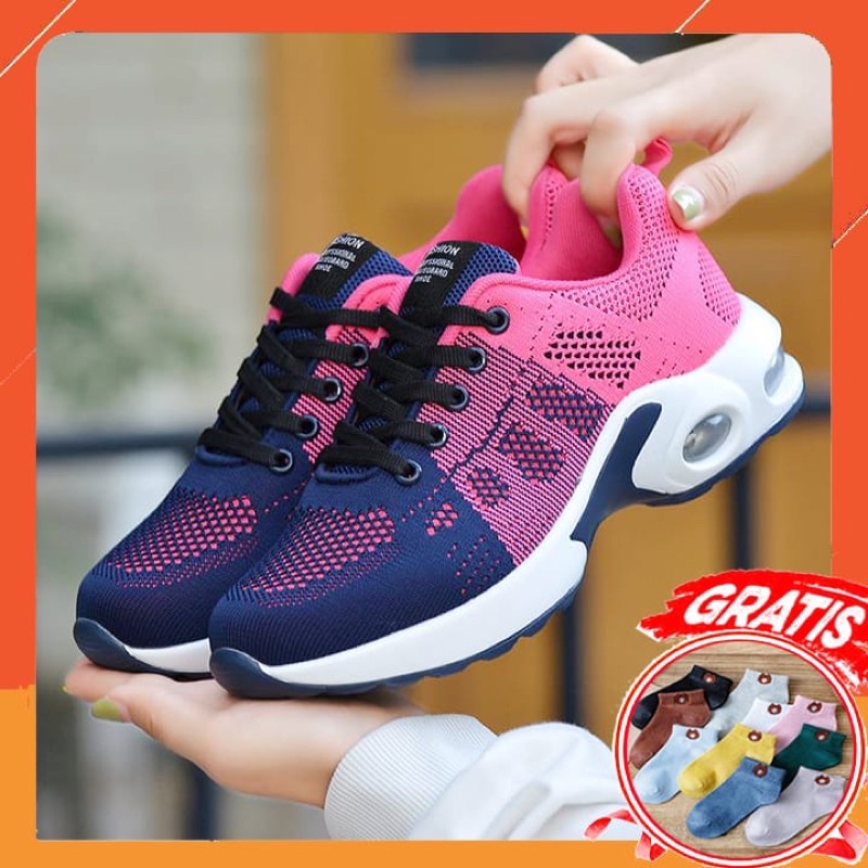 (FREE KAOS KAKI &amp; BOX) SN014 SEPATU SNEAKERS WANITA IMPORT KOREA FASHION