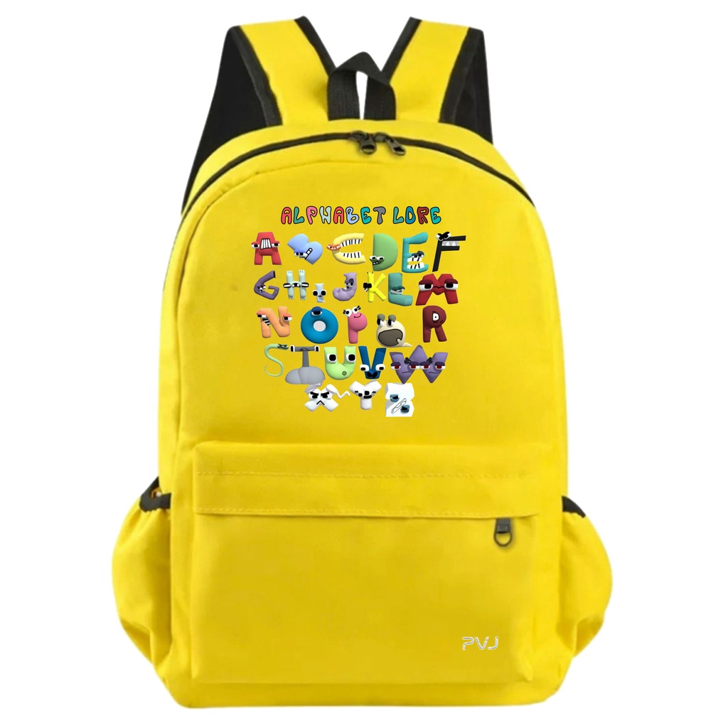 PVJ - Tas Ransel Sekolah Anak Motif Animasi Alphabet lore Backpak