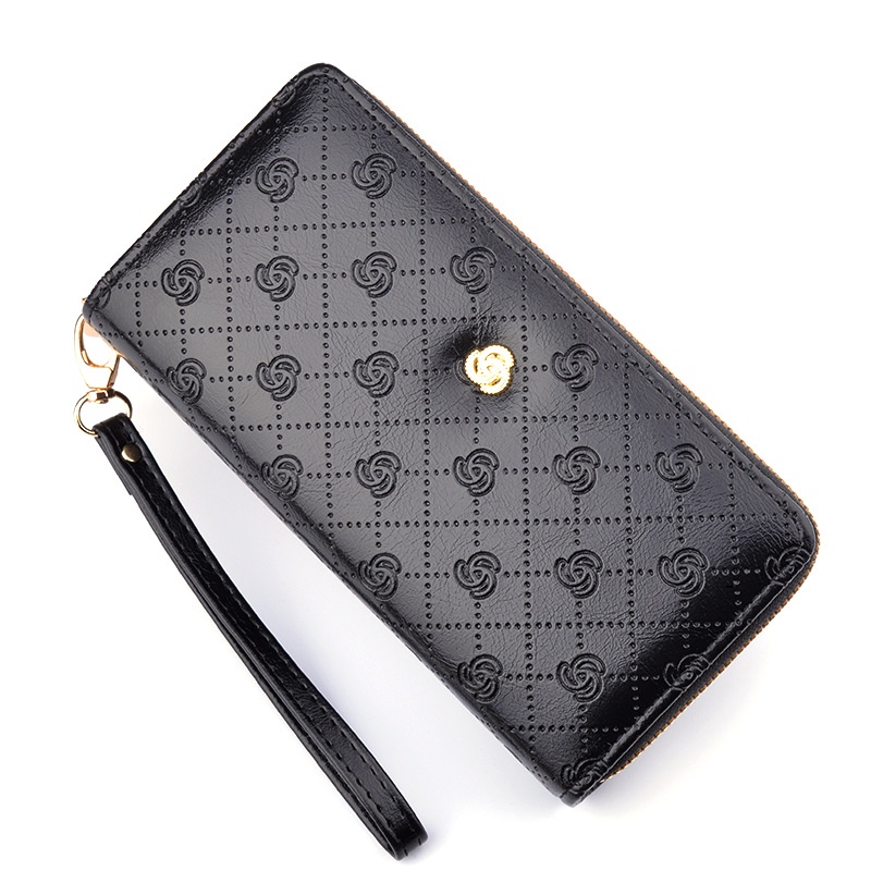 DOMPET PANJANG WANITA IMPORT 2 RESLETING KULIT HITAM JAELINA WA625B5 MUAT HP BRANDED PREMIUM TALI PENDEK REMAJA KEKINIAN KARTU UANG KOIN KOREA FASHION BATAM CASUAL SIMPLE