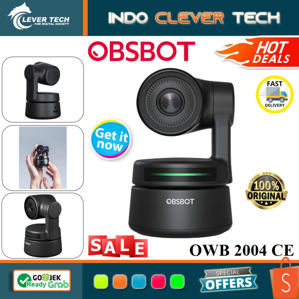 OBSBOT Tiny 1080p PTZ Webcam AI Tracking