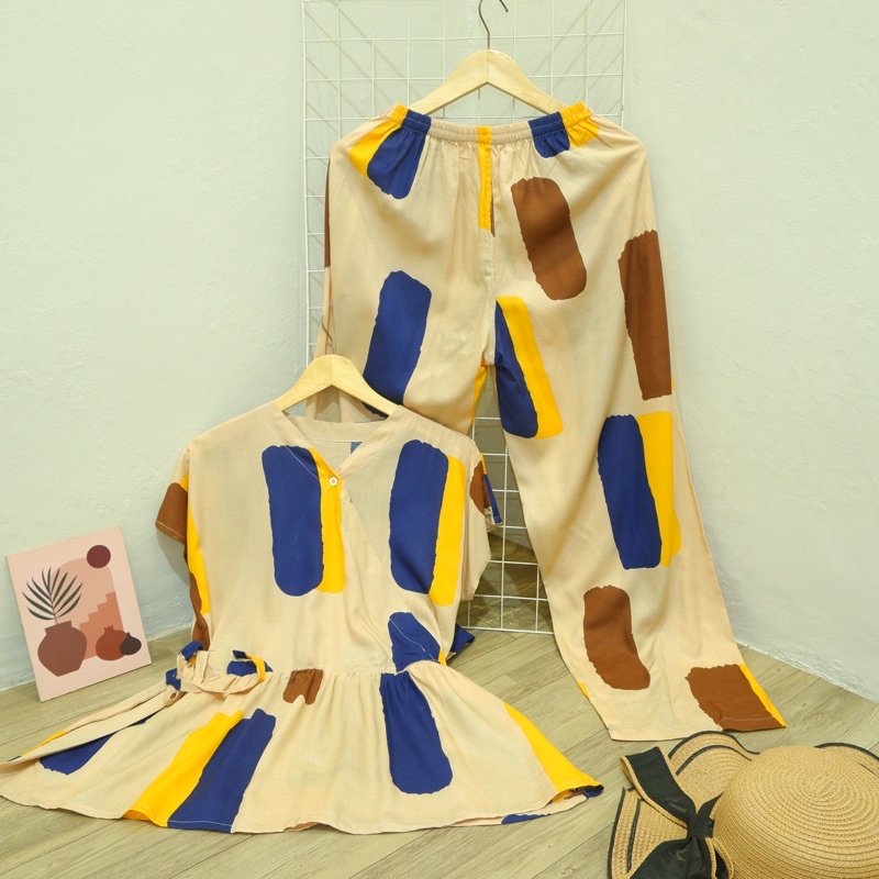 ONESET KIMONO BUSUI / ONESET RAYON KIMONO / PAJAMAS KIMONO KEKINIAN BUSUI / SETELAN KIMONO BAHAN RAYON PREMIUM LD 120 / PIYAMA KIMONO RAYON