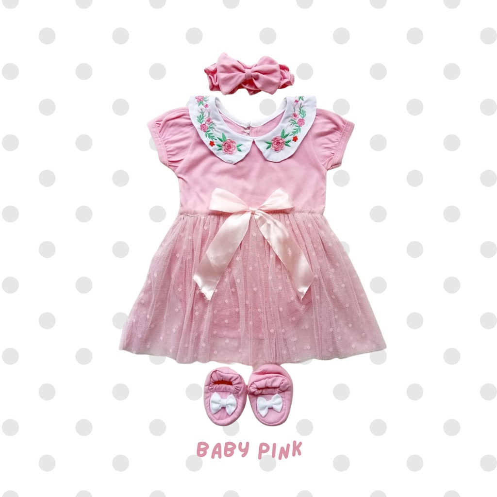 TIARA BABY tutu jumper set jumper bayi jumper anak jumper bayi fashion Free sepatu bando kado bayi baru lahir baju bayi baru lahir