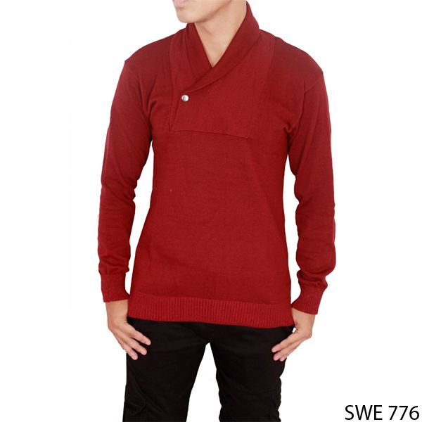 Harajuku Man Sweater Rajut Merah – SWE 776