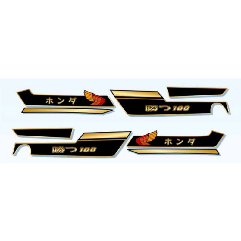 Striping Honda Win 100 Variasi Japan Jepang Custom Racing 1 Simpel Grafis Minimalis Keren Stiker Sti
