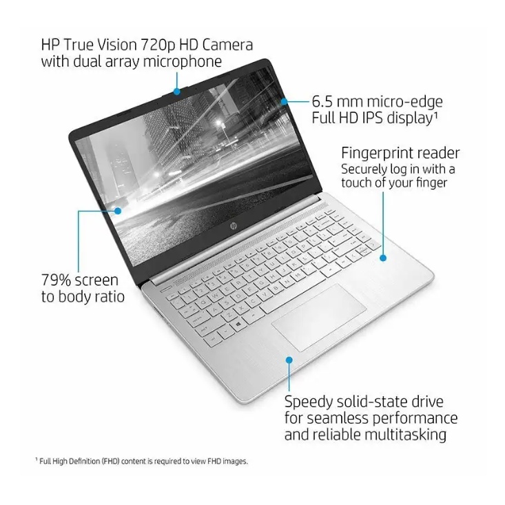 LAPTOP HP 14S DQ2614TU Intel® Core™ i3-1115G4 Ram 8 Ssd 512 14&quot; Baru Garansi Resm