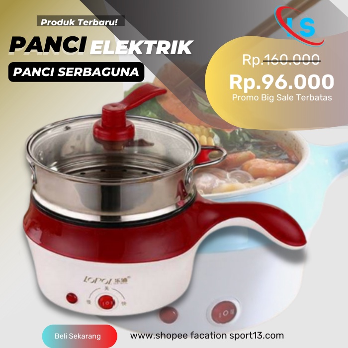 PANCI LISTRIK PORTABLE ELEKTRIK TRAVEL KUKUS GORENG ELECTRIC KOS LS