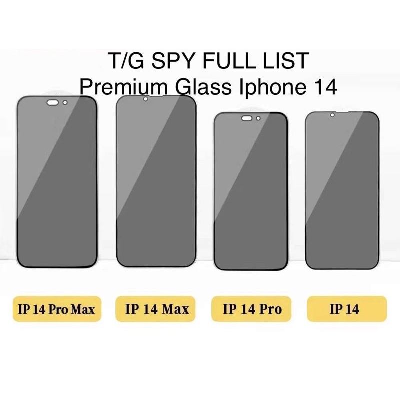 Tempered Glass Anti Spy High Quality Apple IPhone 6G 6 6+ 6S 6S+ 7 7+ 8 8+ X XR XS MAX 11 12 13 14 14+ 15 15+ 16 16+ PRO MAX MINI SE 2020 2021 2022 Anti Gores Privacy Kaca Full List