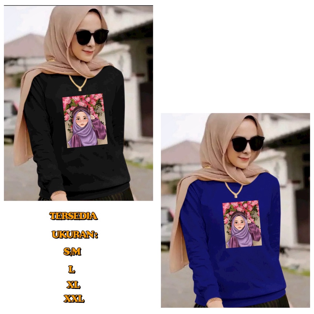 ALIPIO FASHION - BAJU SWEATER HIJAB 3 / fashion wanita / sweater wanita / lengan panjang / keren / terbaru