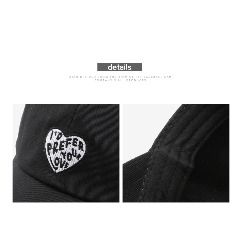 NEXTSTOP-263 Unisex Topi Baseball Pria Wanita Cap Premium Hitam Bordir Original I PREFER LOVE YOU