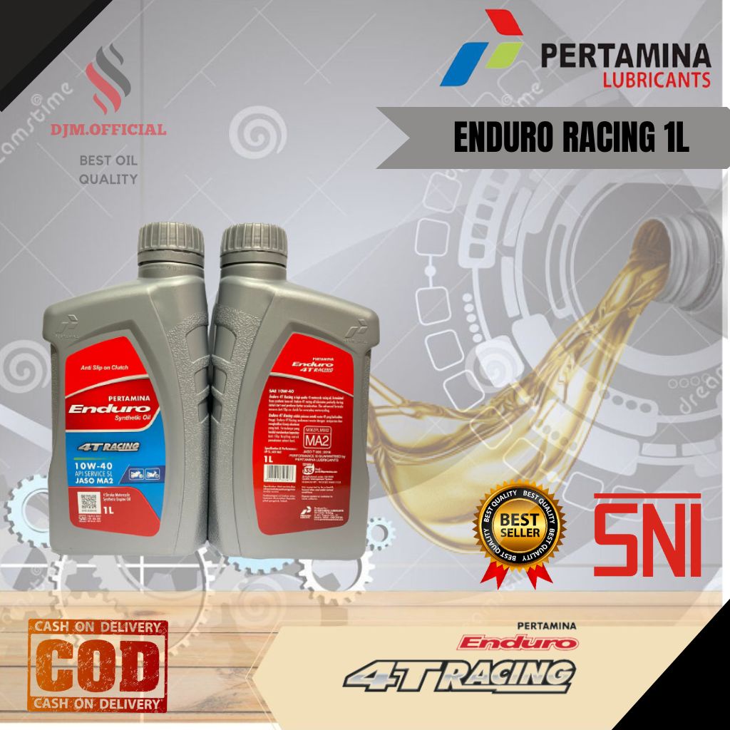 OLI MESIN PERTAMINA ENDURO RACING 1000ML / 1L 4T 10W-40 API SL ORIGINAL / OLI HARUM ENDURO
