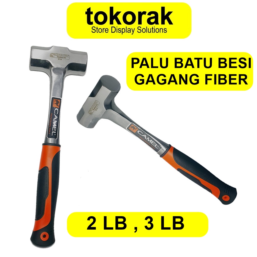 PALU BATU BODEM 2 LB GAGANG BESI FIBER CAMEL BOBOK BETON 2LB BOGEM