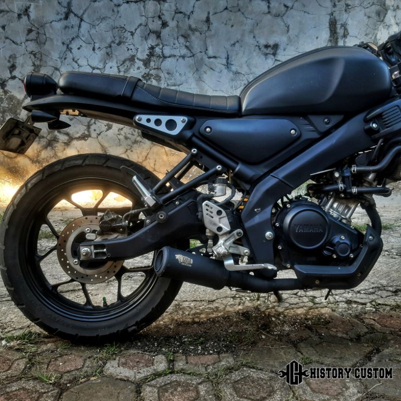 Knalpot Yamaha XSR 155 Underbelly Hitam - KNALPOT XSR 155 - XSR 155 Knalpot Underbelly - XSR 155