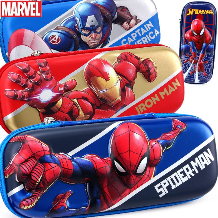 

3D KOTAK PENSIL HARD CASE SUPERHERO IRONMAN SPIDERMAN CAPTAIN AMERIKA