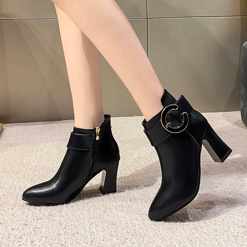 [DF FOOTWEAR] Sepatu Boots Wanita Heels Korea Import Premium Quality DF 626