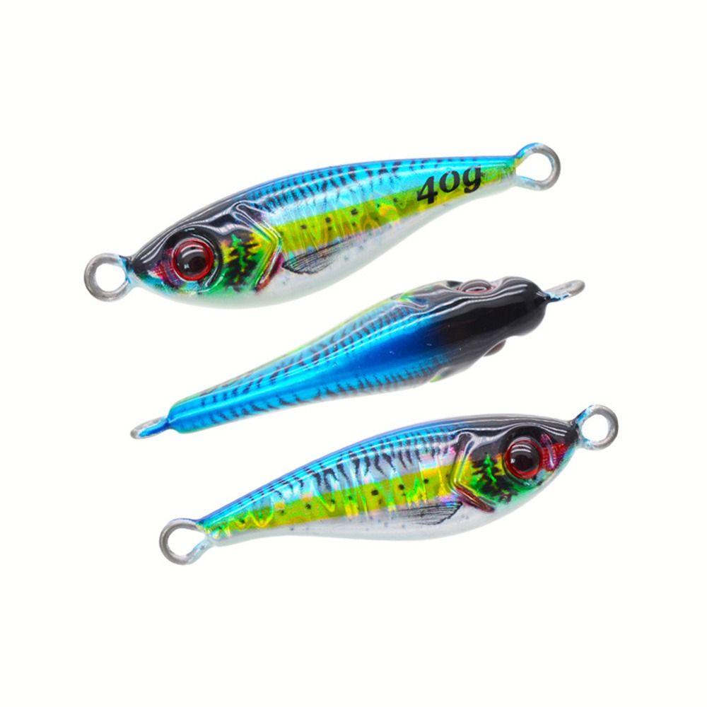 Preva Simulasi Logam Umpan Pancing Ikan Kecil Kait Bass Ganda 30g 40g Pengecoran Timah