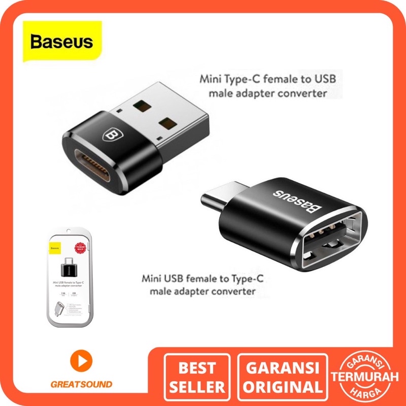 smoll Baseus OTG USB To Type C Female to USB  Male Adapter Converter Connector OTG Baseus OTG Type C To USB Baseus