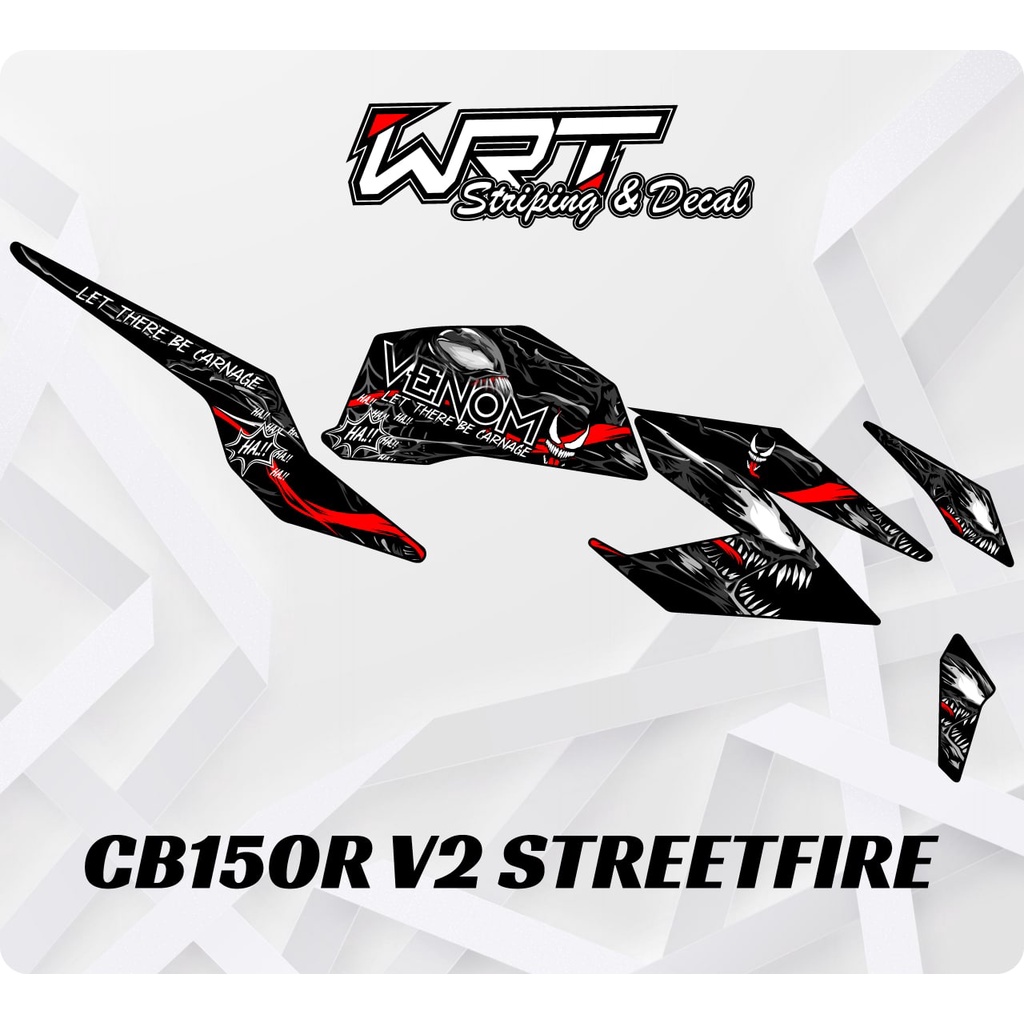 Striping Hologram CB150R- Stiker lis Decal Motor CB 150 R Streetfire v2 2015-2017 Venom v2