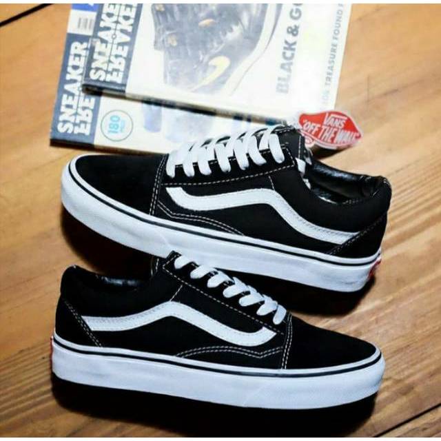 SEPATU VANS OLD SCHOOL SEPATU SNEAKERS PRIA WANITA SEPATU SEKOLAH HITAM PUTIH MURAH TANPA BOX