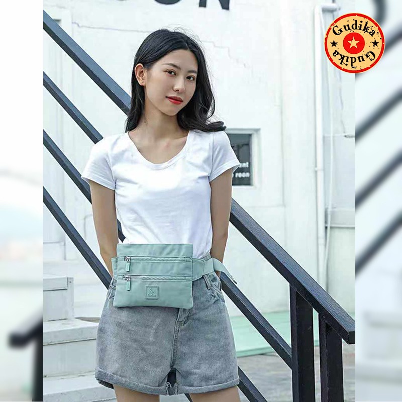 BIG PROMO  GUDIKA 5198 - Tas Waistbag Wanita Kekinian Import Original Terbaru Bahan Nilon Waterproof Anti Air Sling Bag Premium Korea bisa muat banyak barang banyak slot kocek terlaris - tas wanita - tas cewek - tas kerja - tas pinggang - gudika bag