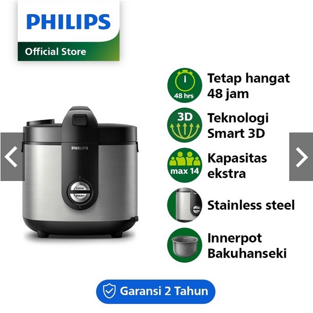 ALJ Philips Magicom 2L HD3138 mejikom Rice Cooker Penanak Nasi 400watt