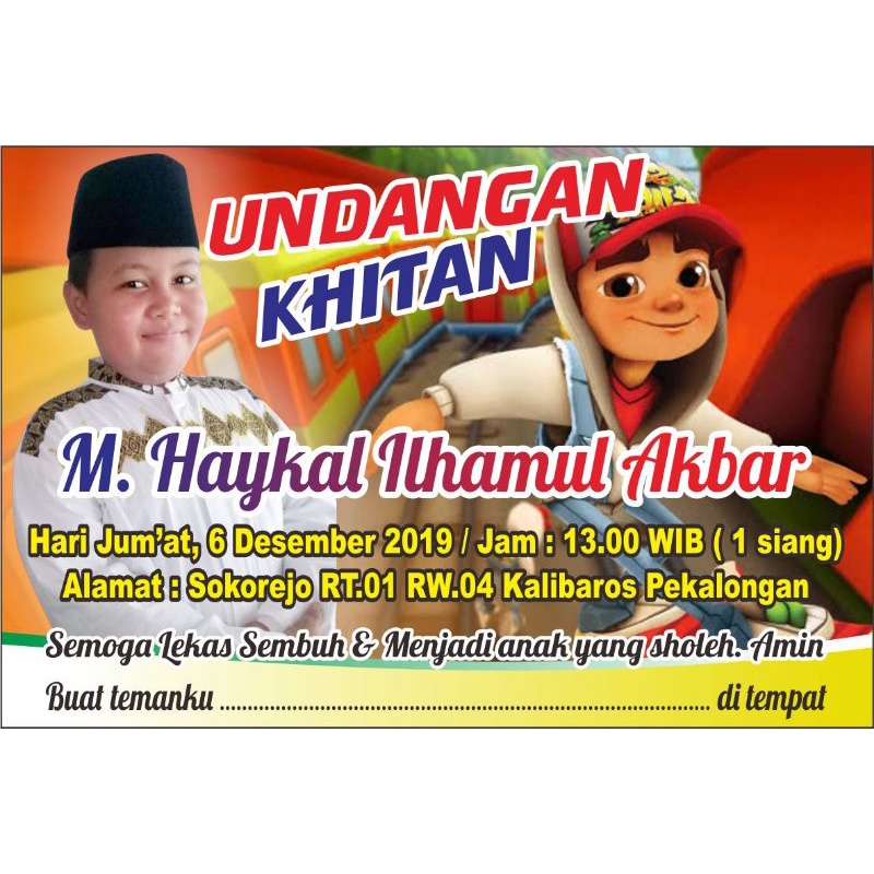 

Stiker khitan/label khitan/undangan khitan/undangan stiker khitan/undangan tasyakuran