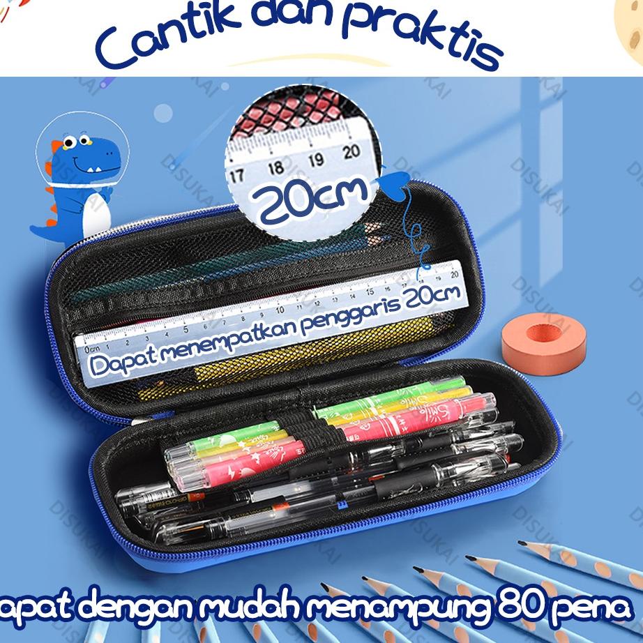 

(P-9&U㊚) 【Stok Baru】Kotak pensil kartun 3D Sekolah mulai Menghadiri kelas Penyimpanan Anak Tahan air Tidak mudah kotor Ukuran besar paling laris