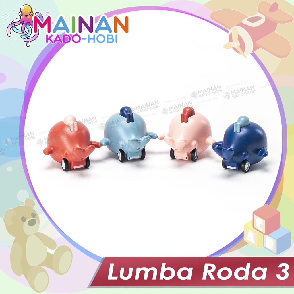 MAINAN ANAK DOLPHIN LUMBA RODA 2 MINI PRESS CAR ANIMAL