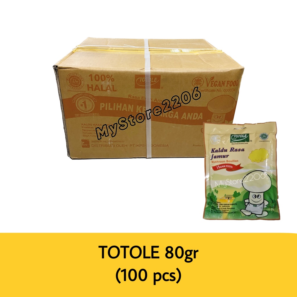 [1 DUS] TOTOLE Kaldu Rasa Jamur HALAL 80gram / Mushroom Bouillon 80gr [1 DUS]