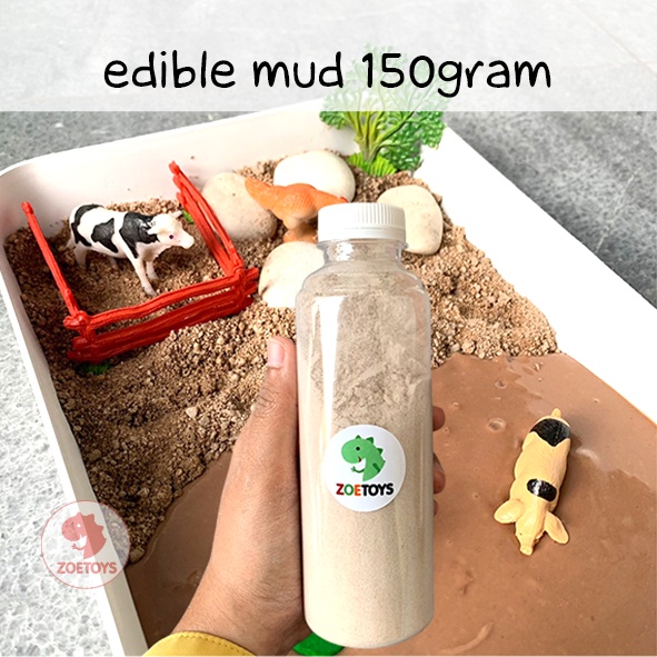 Zoetoys Edible Mud FOOD GRADE 150 gram | Mainan Lumpur Buatan Dapat Dimakan | Sensory Play Refill Sand