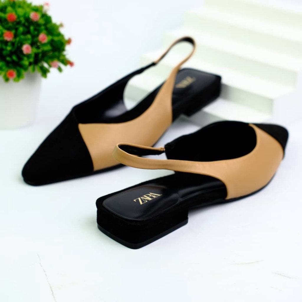 SEPATU WANITA IMPORT BRANDED ELEGANT SLING BACK PREMIUM ZS492