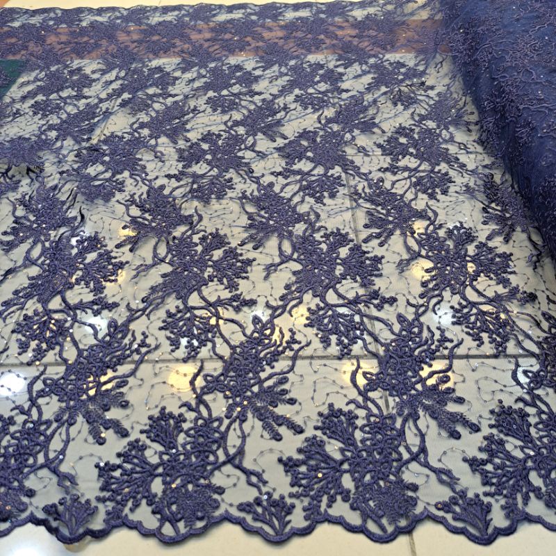 kain tile akar bordir full payet